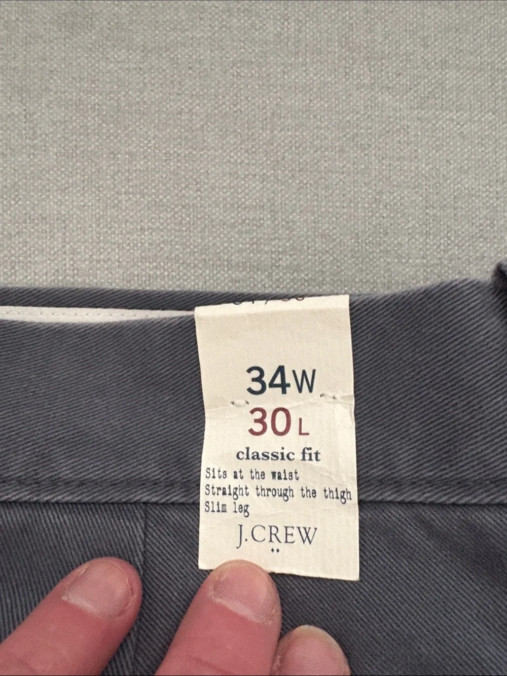 J. Crew slate grey Chino Pants - Straight Leg